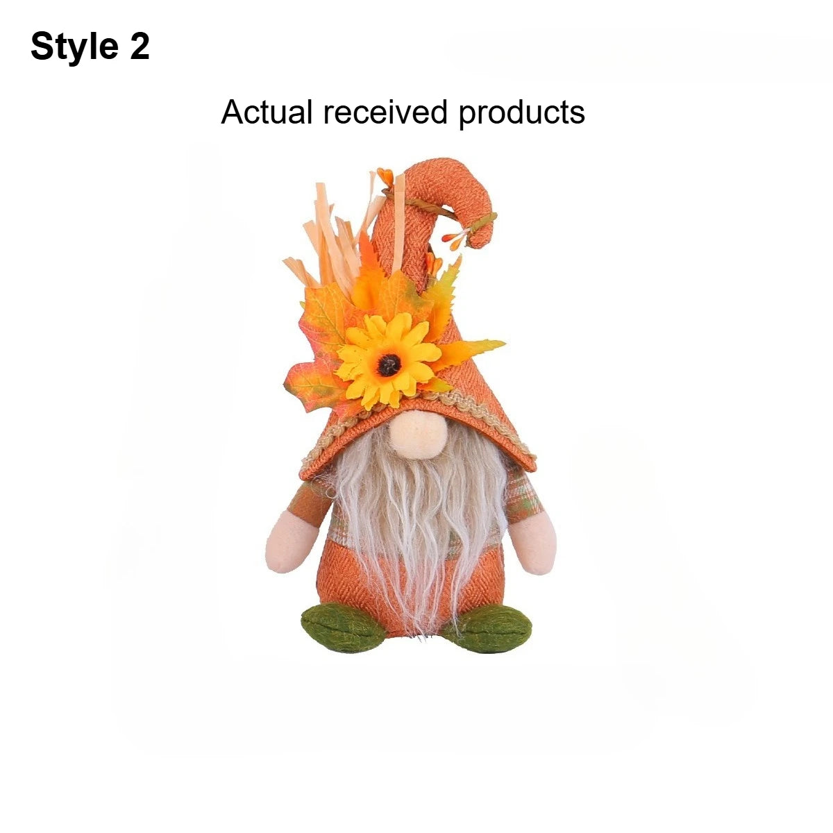 Havren Harvest Scarecrow - Plaid & Sunflower Figure