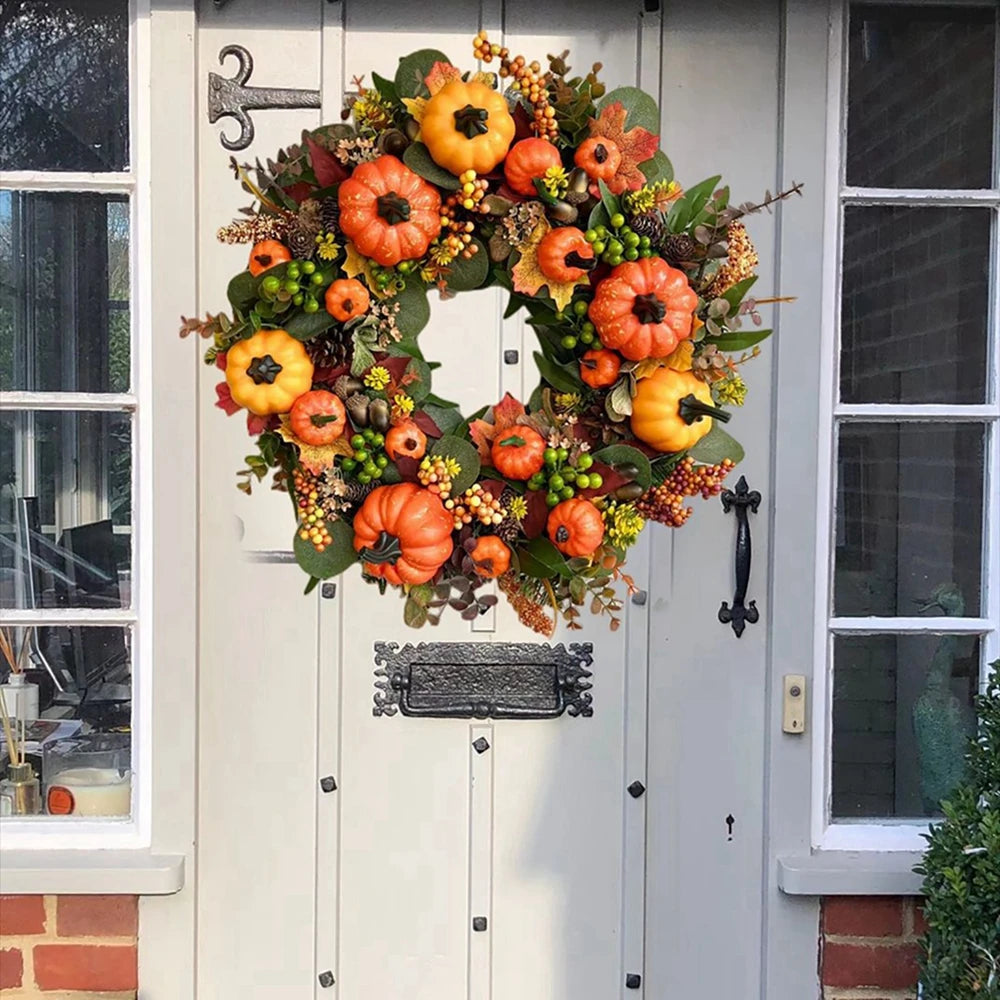 Rowanne Harvest Wreath - Rattan Base, Cone & Berry