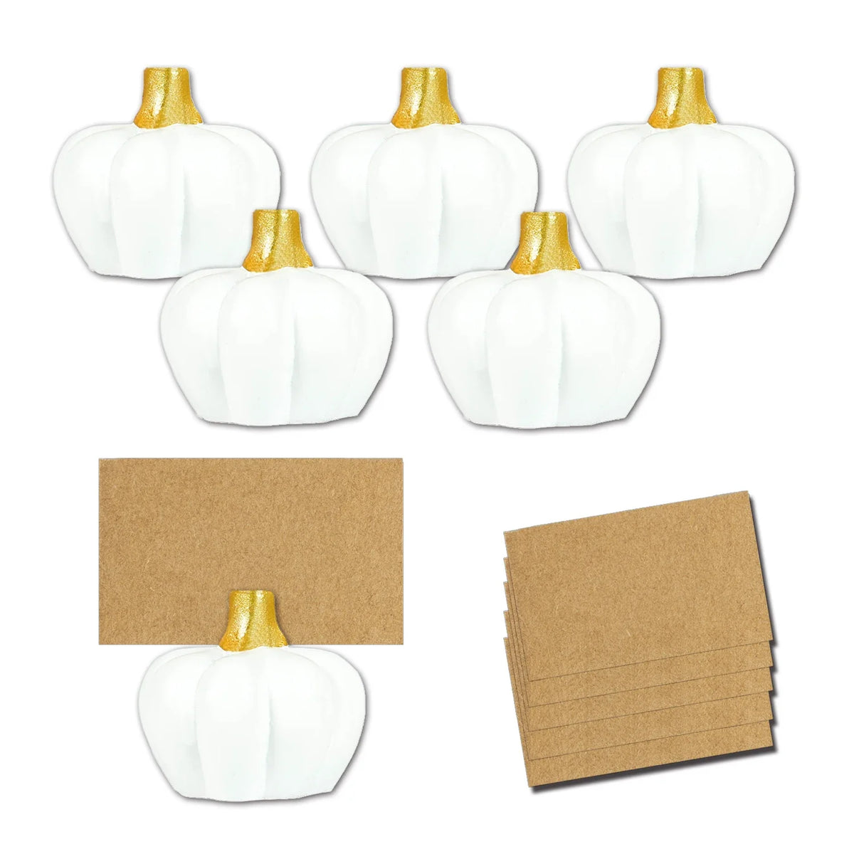 Gilden Place Card Holders - Pumpkin Settings, Set of 6
