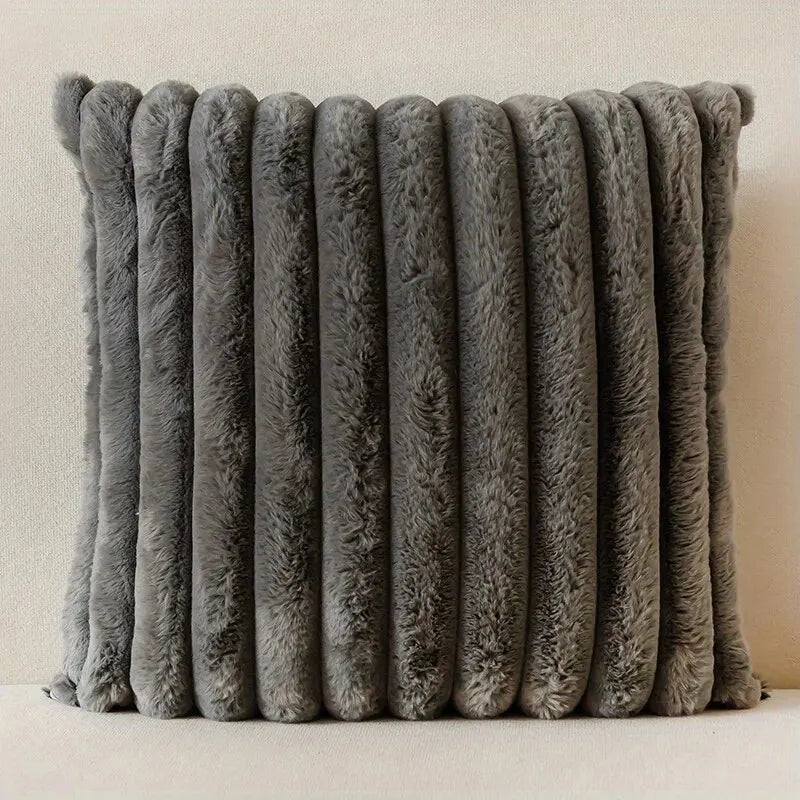 Cordura Plush Cushion Cover - Ribbed Faux Fur, 45cm