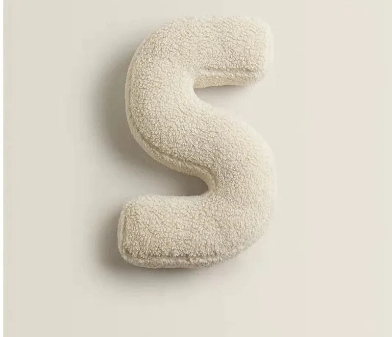 Alphabet Letter Throw Pillow - S