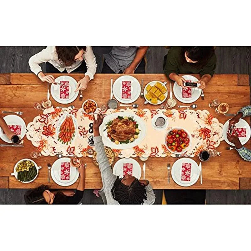 Embrelle Table Runner - Embroidered Openwork Maple