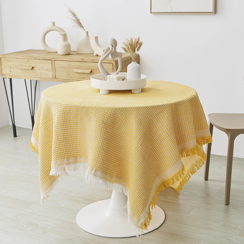 Fringella Square Tablecloth - Crocheted Edge, Three Sizes
