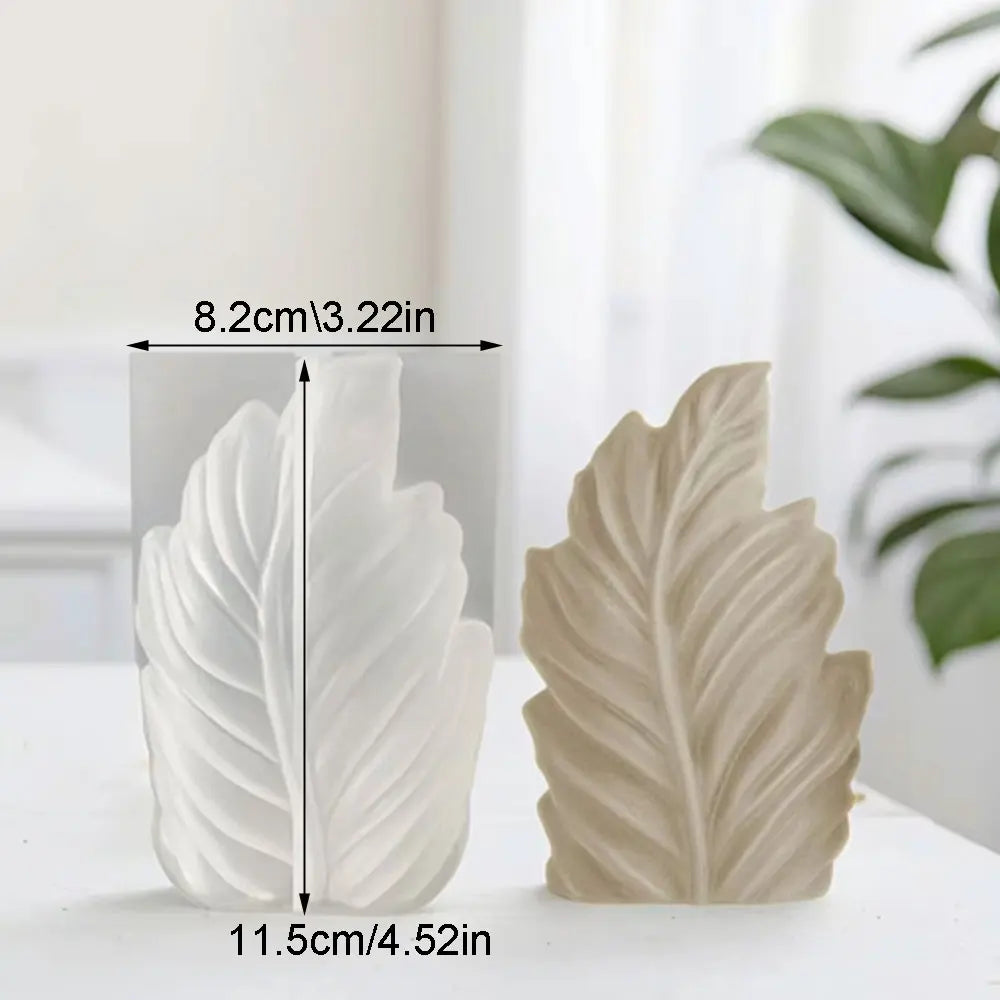 Foliata Candle Mould - Veined Leaf Silicone Cast