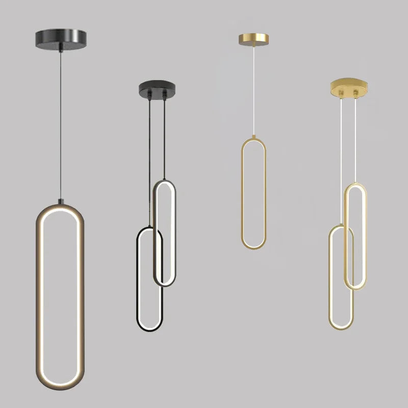 Minimalist Oval Pendant Light