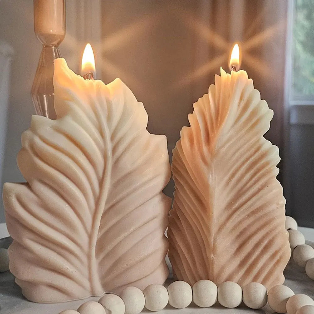 Foliata Candle Mould - Veined Leaf Silicone Cast
