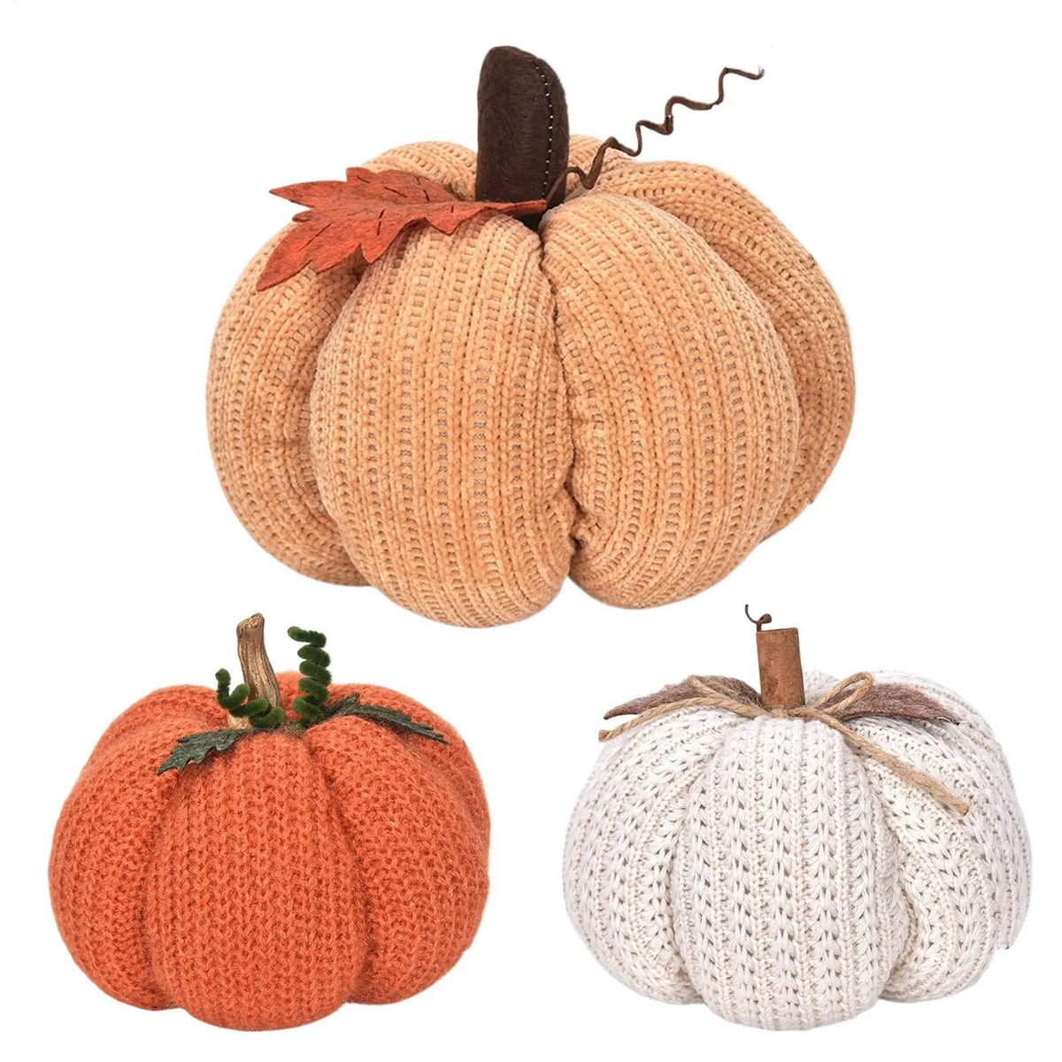 Gourdine Crochet Pumpkin - Stuffed Yarn Ornament