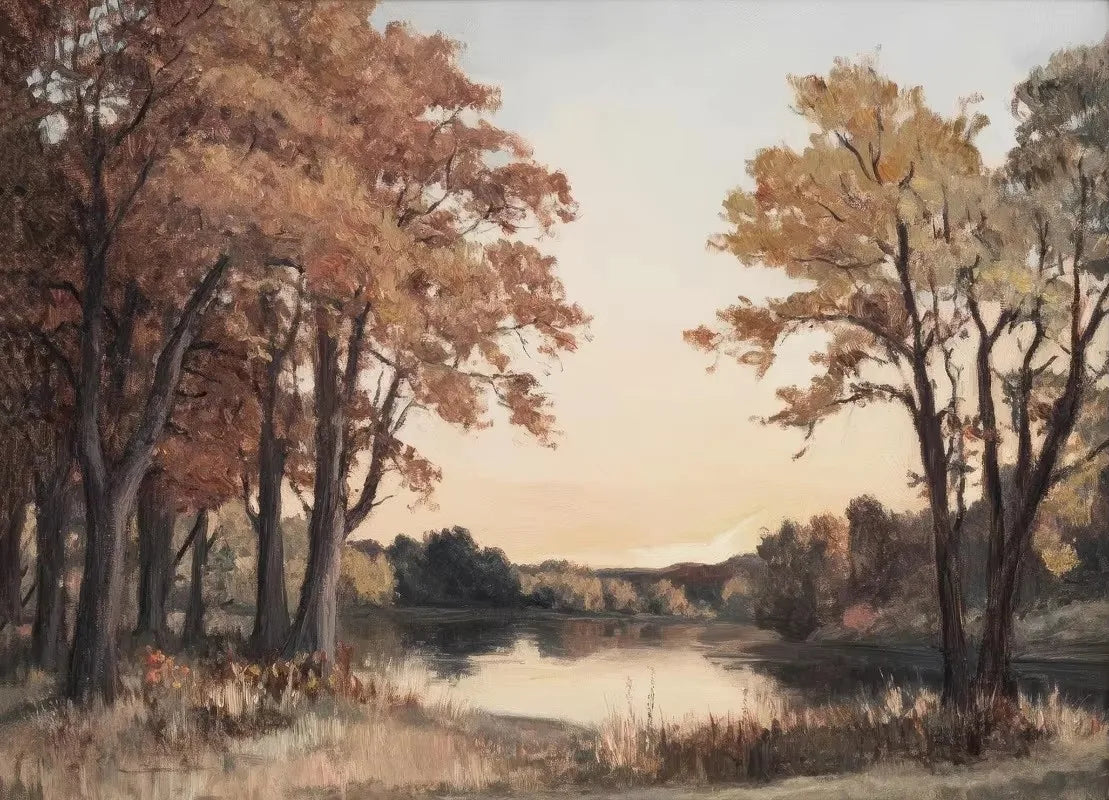Foxglen Woodland Print - Pastoral Autumn Canvas