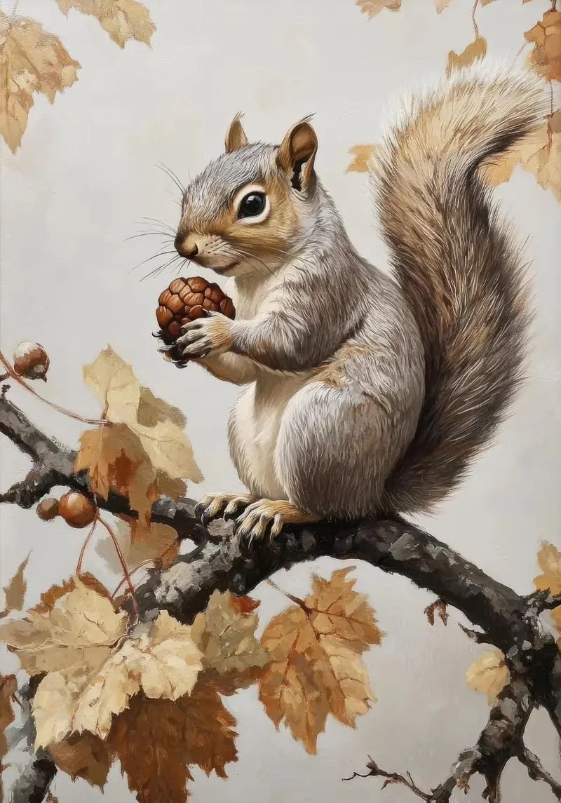 Foxglen Woodland Print - Pastoral Autumn Canvas