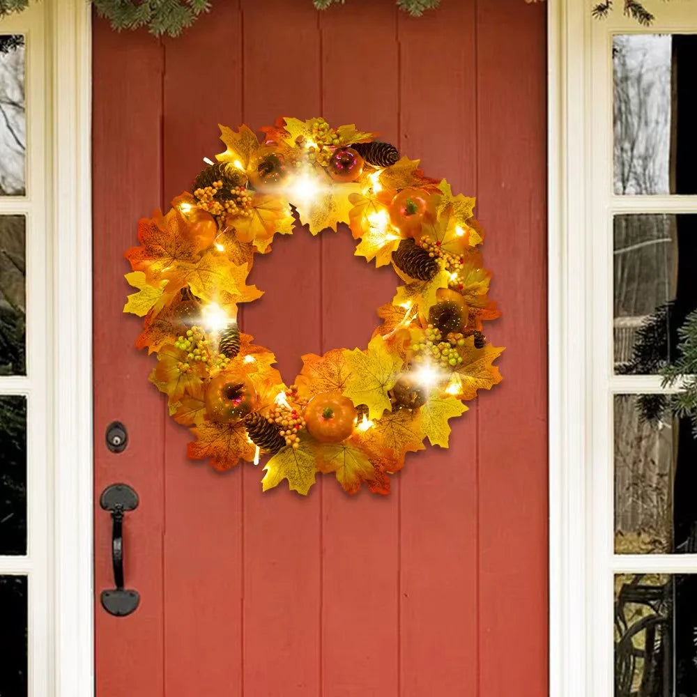Rowanne Harvest Wreath - Rattan Base, Cone & Berry