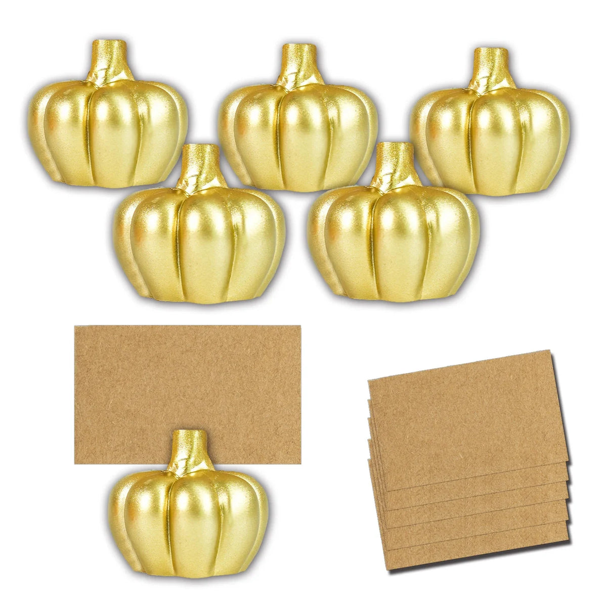 Gilden Place Card Holders - Pumpkin Settings, Set of 6