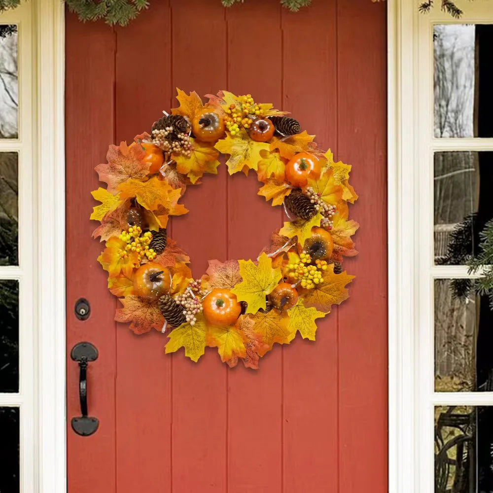 Rowanne Harvest Wreath - Rattan Base, Cone & Berry