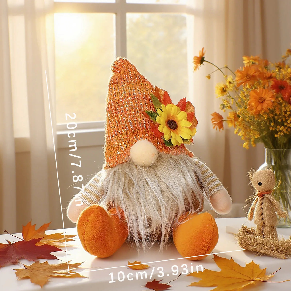 Havren Harvest Scarecrow - Plaid & Sunflower Figure