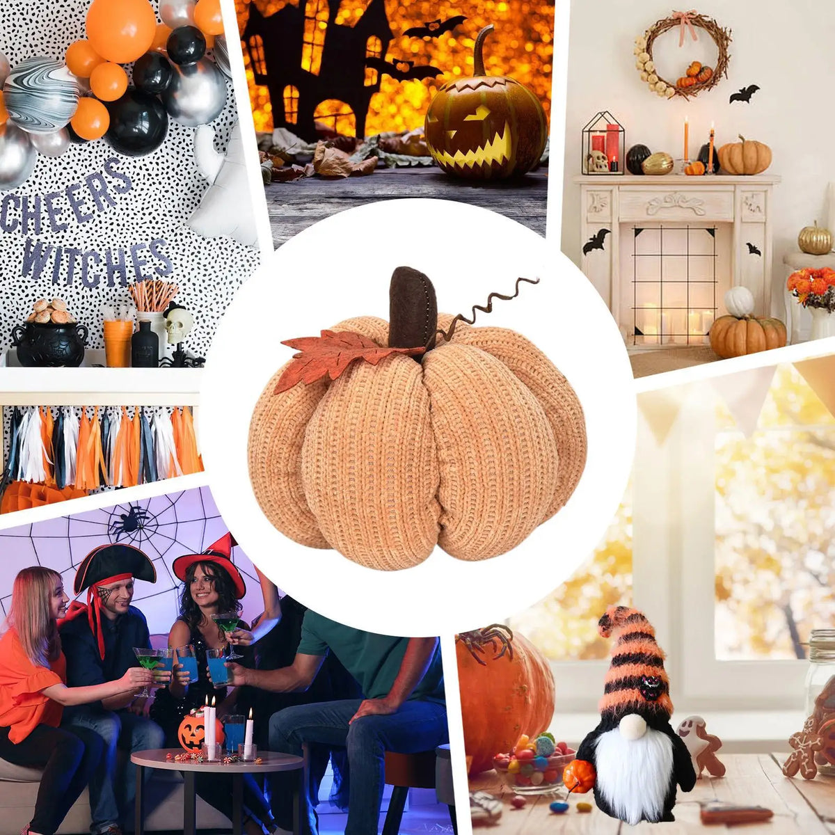 Gourdine Crochet Pumpkin - Stuffed Yarn Ornament