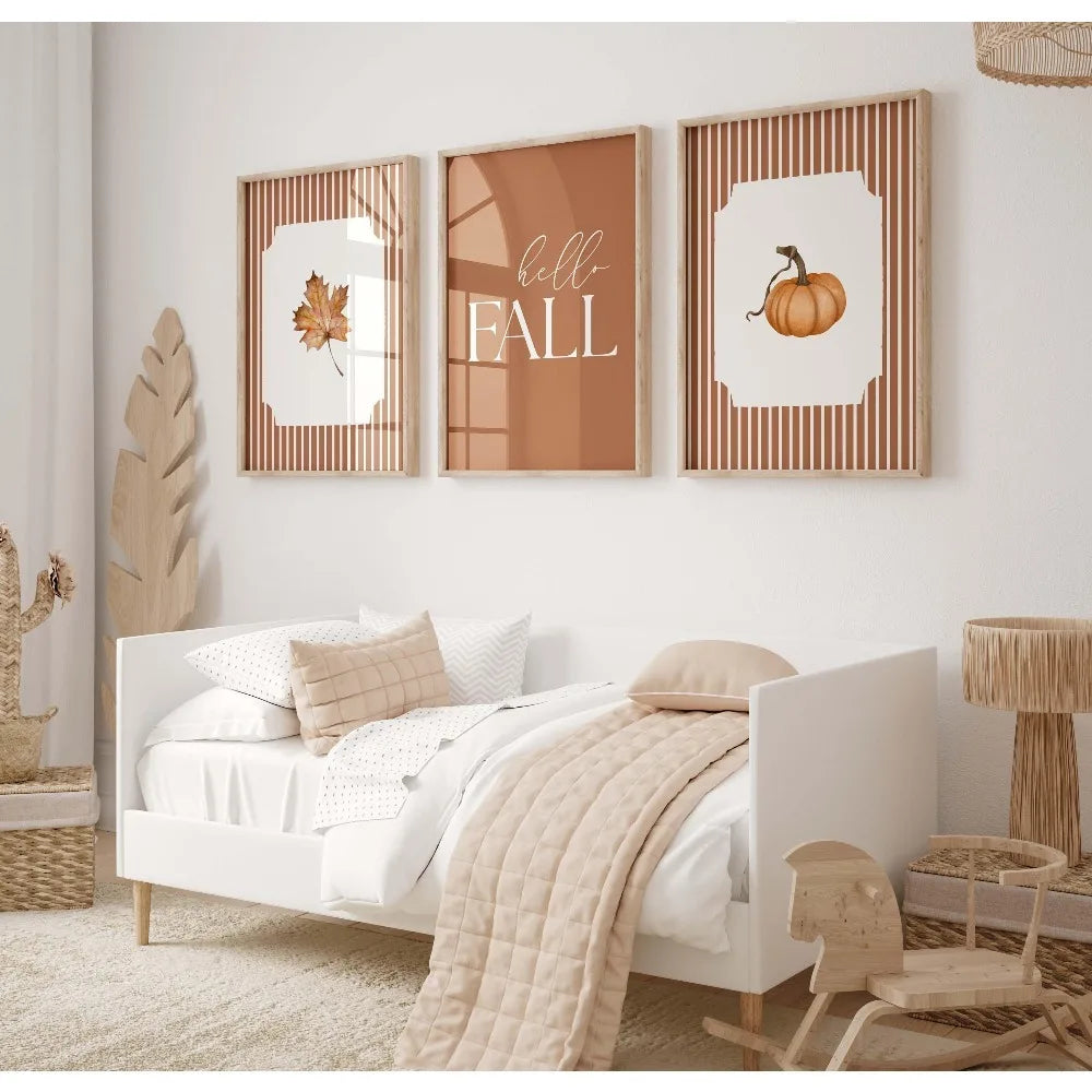 Brannock Autumn Triptych - Three-Panel Canvas Print Set