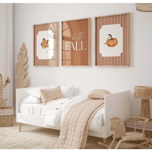 Brannock Autumn Triptych - Three-Panel Canvas Print Set