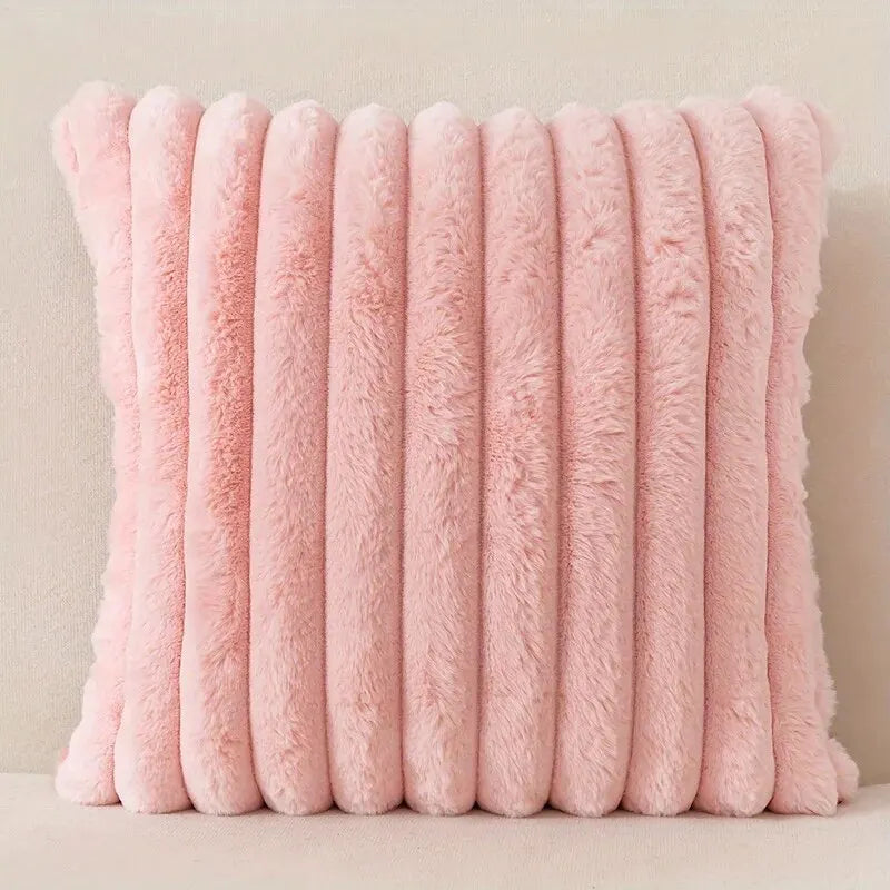 Cordura Plush Cushion Cover - Ribbed Faux Fur, 45cm