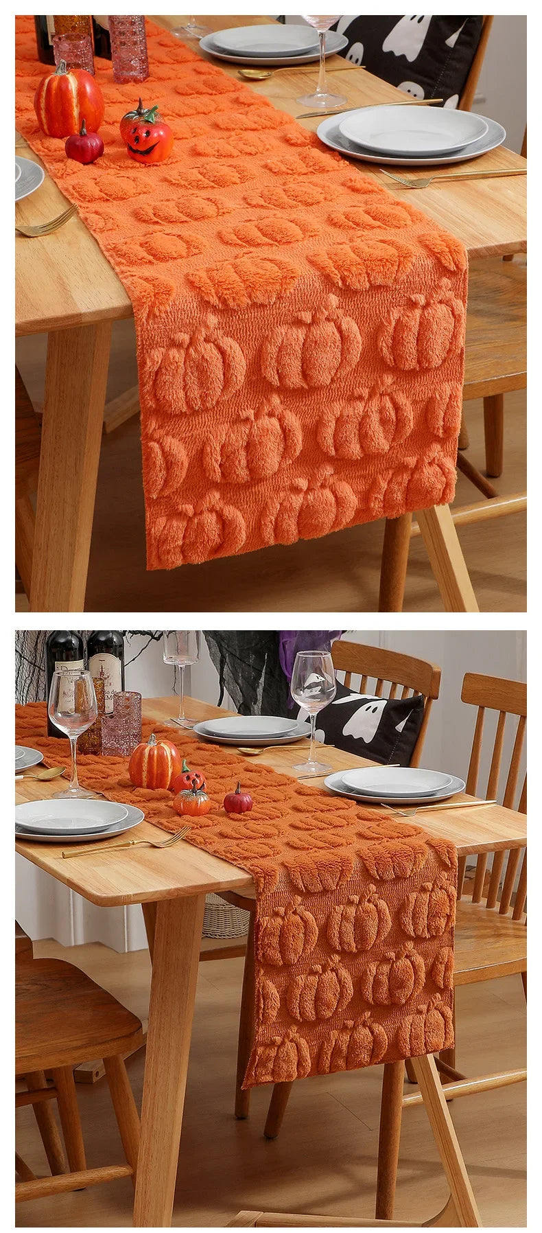 Spectra Table Runner - Pumpkin & Ghost, Four Lengths