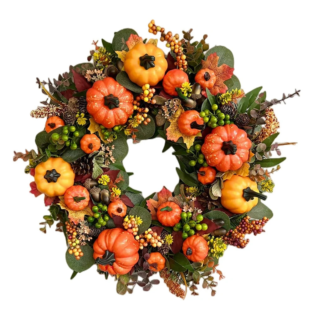Rowanne Harvest Wreath - Rattan Base, Cone & Berry
