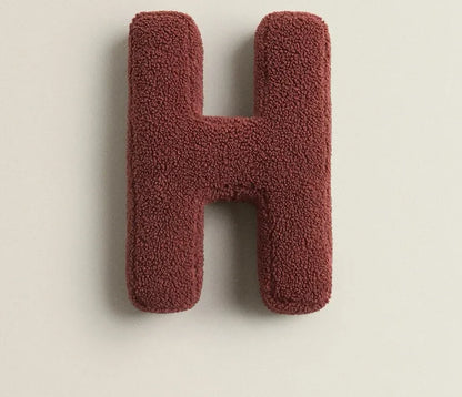 Alphabet Letter Throw Pillow - H