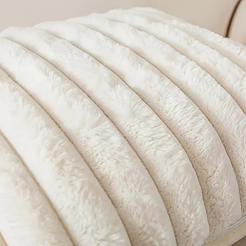 Cordura Plush Cushion Cover - Ribbed Faux Fur, 45cm