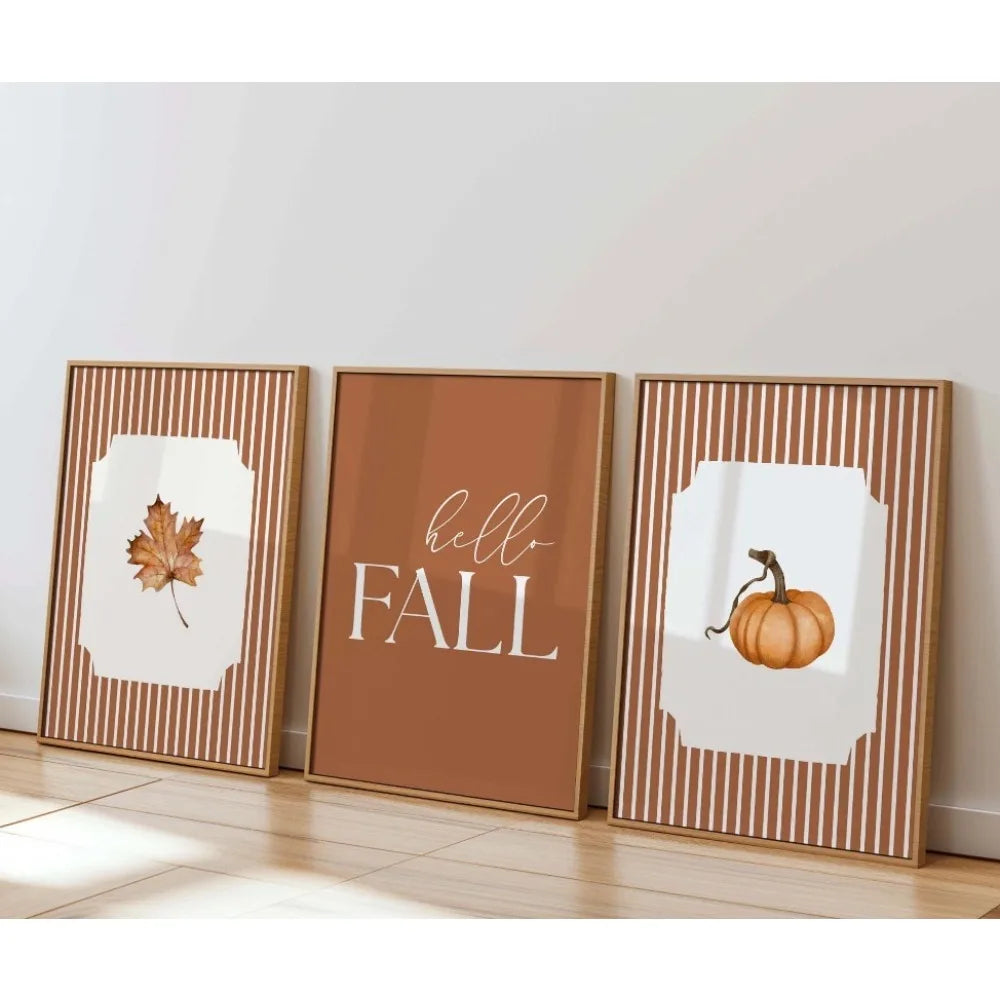 Brannock Autumn Triptych - Three-Panel Canvas Print Set
