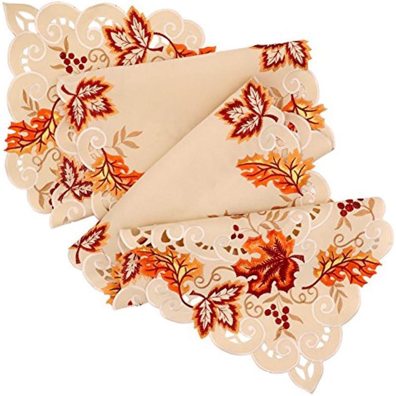 Embrelle Table Runner - Embroidered Openwork Maple