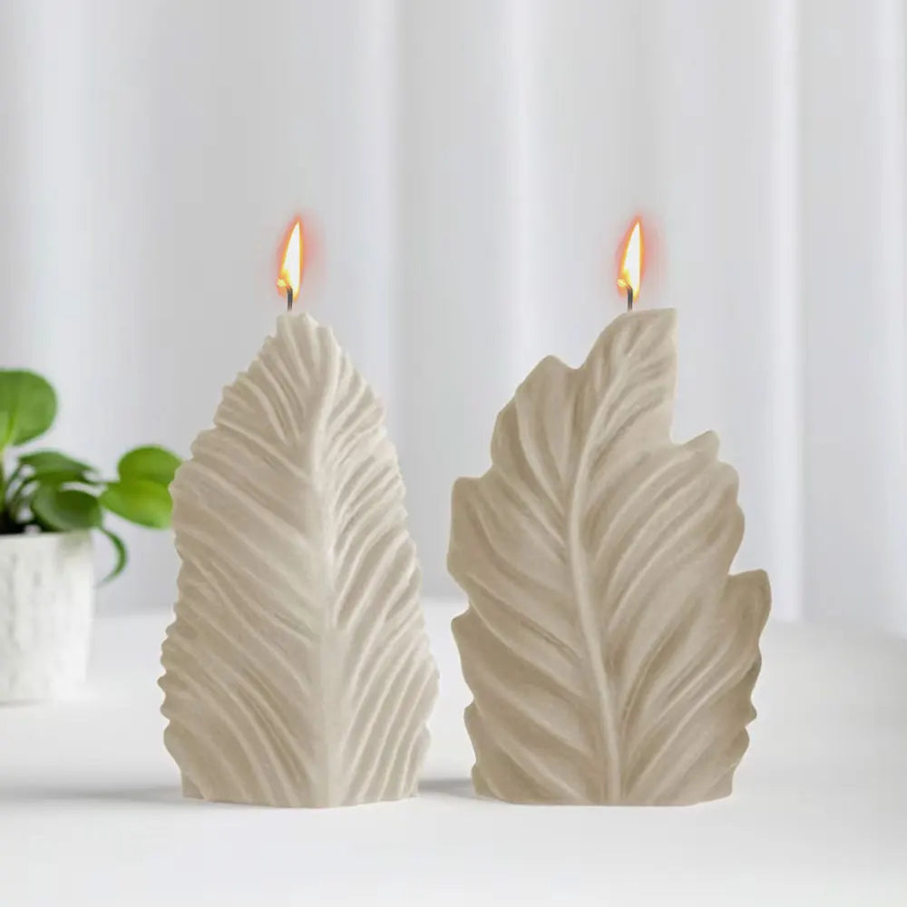 Foliata Candle Mould - Veined Leaf Silicone Cast