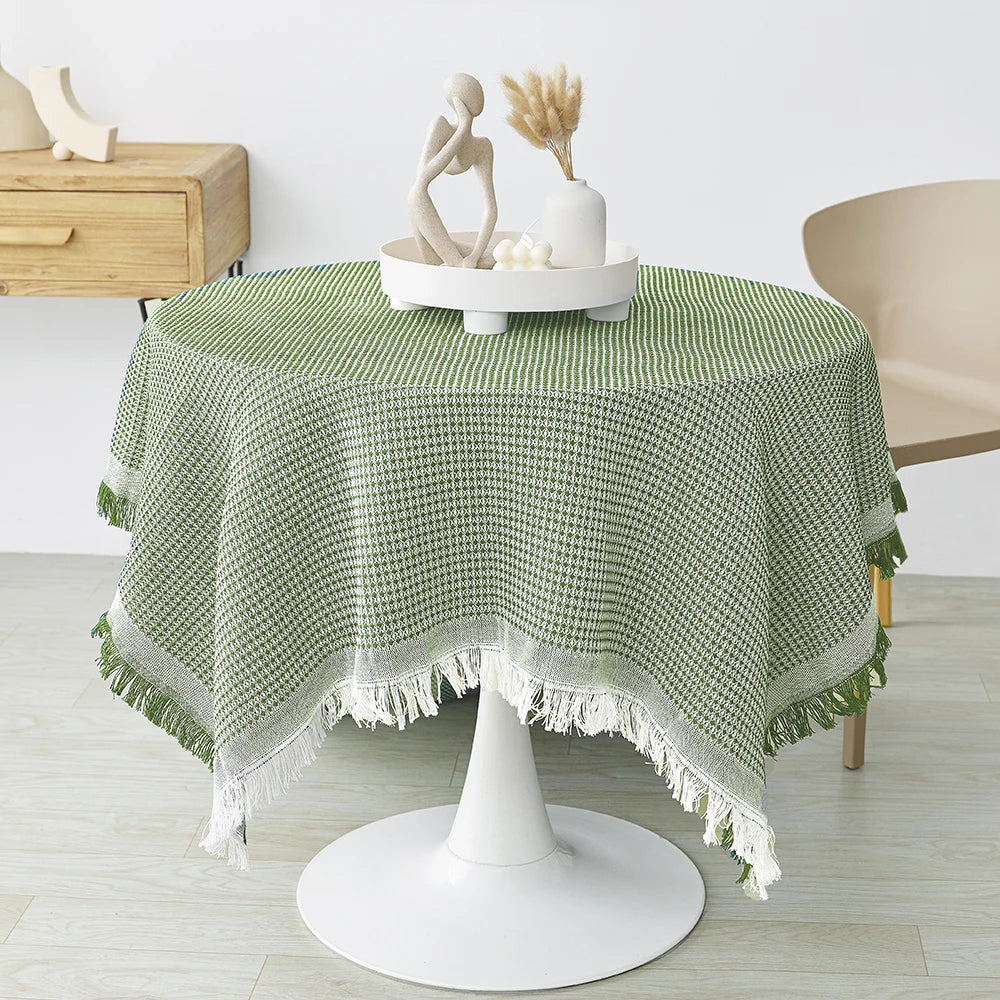 Fringella Square Tablecloth - Crocheted Edge, Three Sizes