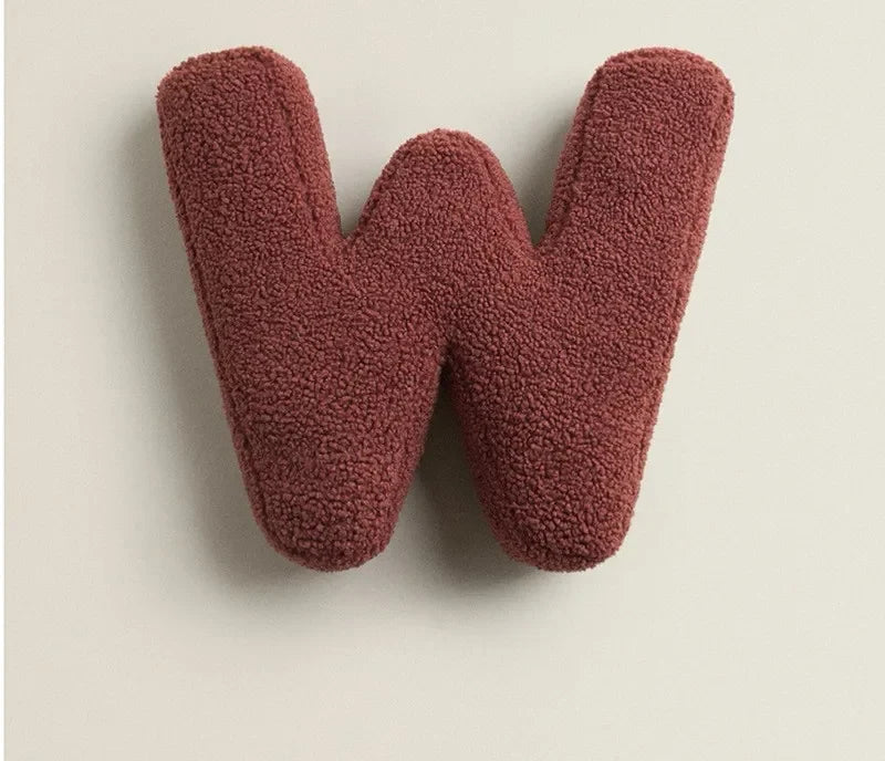 Alphabet Letter Throw Pillow - W