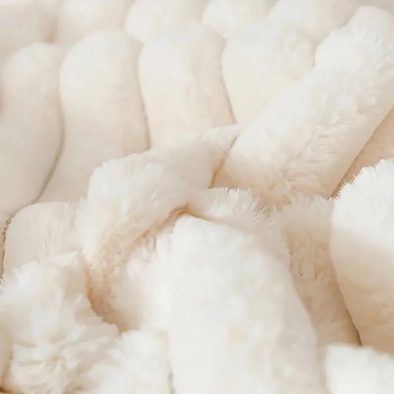 Cordura Plush Cushion Cover - Ribbed Faux Fur, 45cm