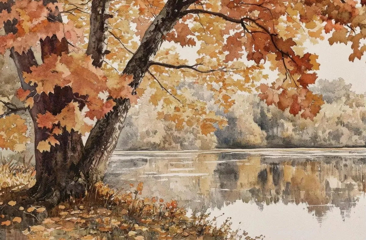 Foxglen Woodland Print - Pastoral Autumn Canvas