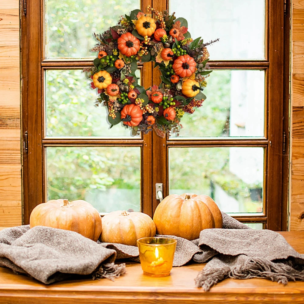 Rowanne Harvest Wreath - Rattan Base, Cone & Berry