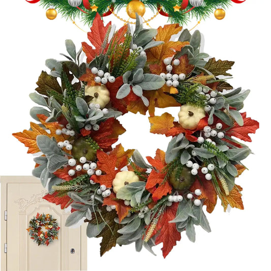 Vinemoor Fall Wreath - Maple & Pumpkin, 45 or 50cm