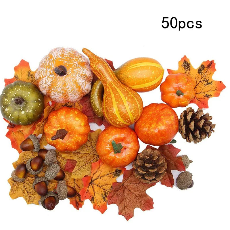 Harvella Decor Props - 50-Piece Foam Gourd Mix