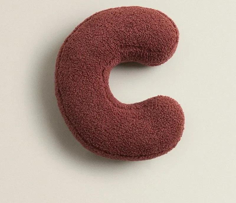 Alphabet Letter Throw Pillow - C