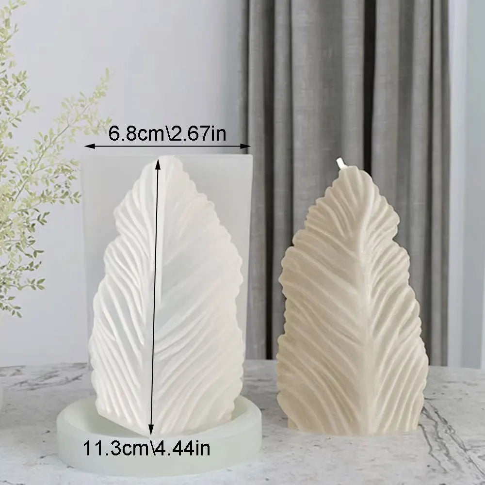 Foliata Candle Mould - Veined Leaf Silicone Cast