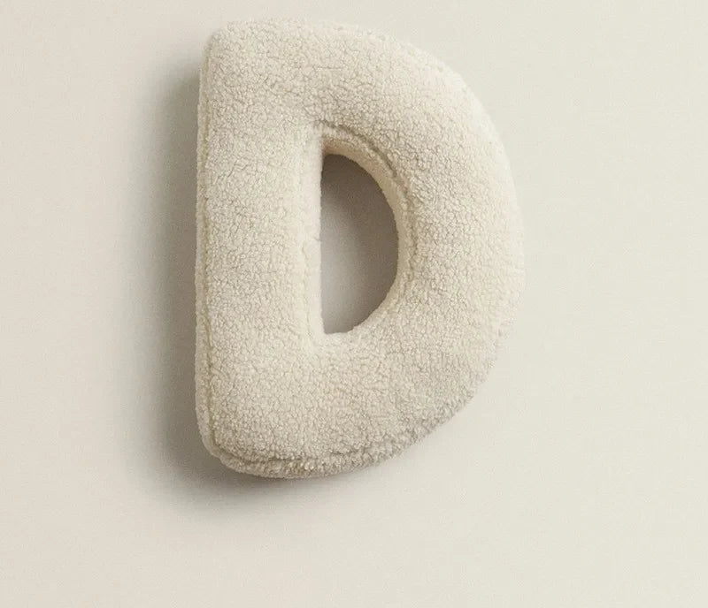 Alphabet Letter Throw Pillow - D