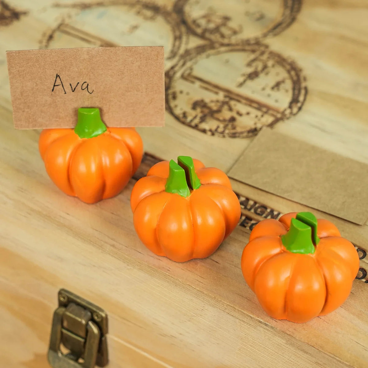 Gilden Place Card Holders - Pumpkin Settings, Set of 6