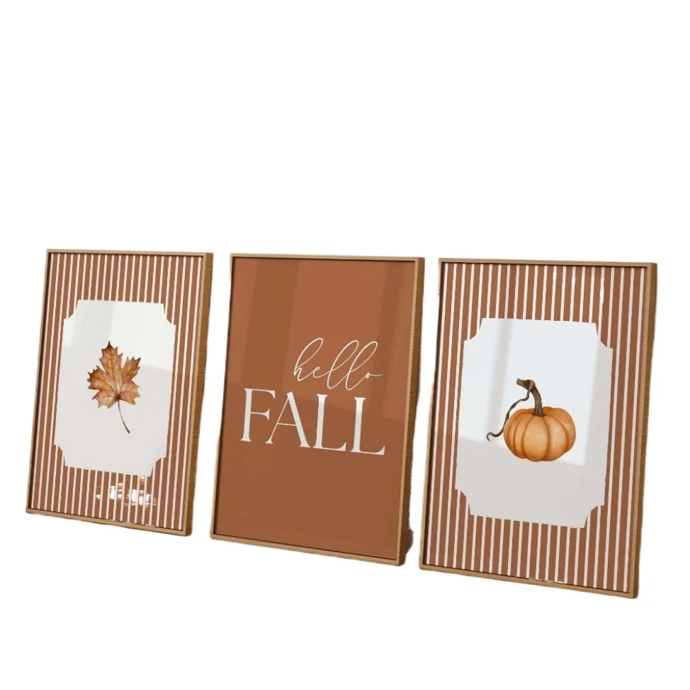 Brannock Autumn Triptych - Three-Panel Canvas Print Set