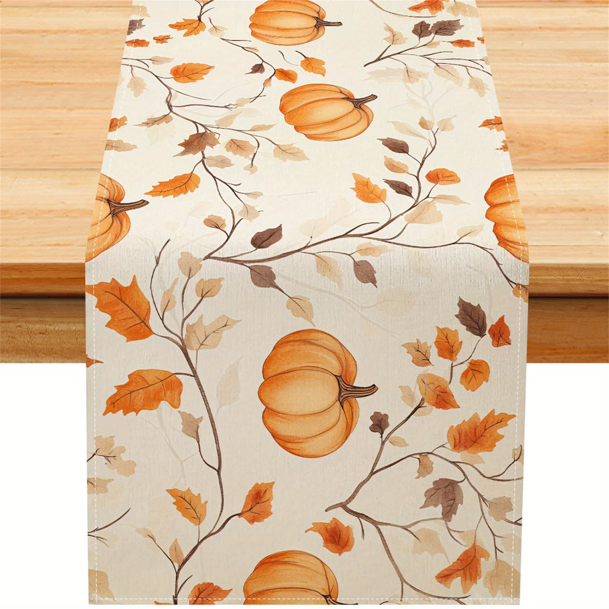 Pumbrey Knitted Runner - Six Lengths, Pumpkin Motif