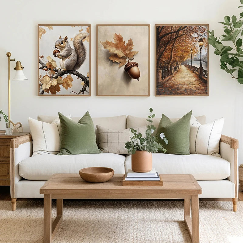Foxglen Woodland Print - Pastoral Autumn Canvas