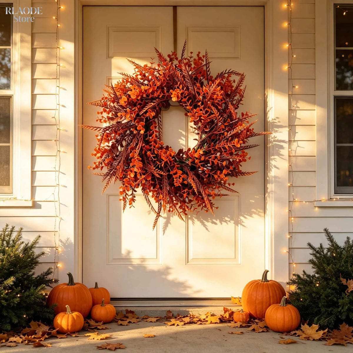 Sylvara Eucalyptus Wreath - 38cm Faux Greenery Ring