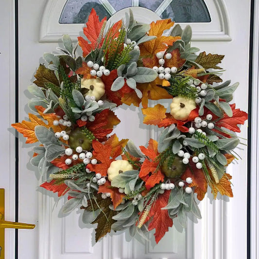 Vinemoor Fall Wreath - Maple & Pumpkin, 45 or 50cm