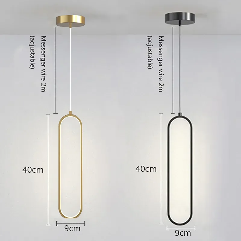 Minimalist Oval Pendant Light