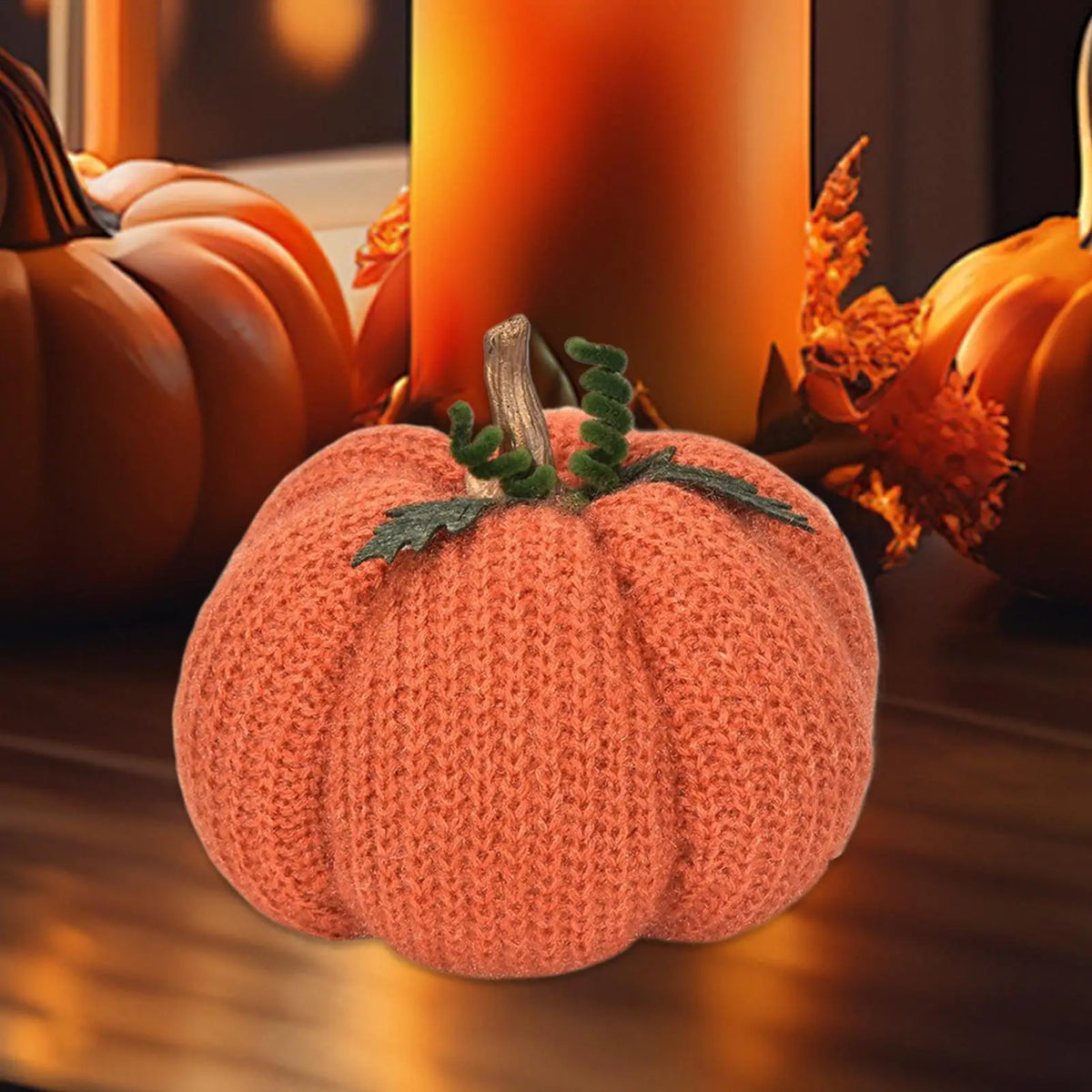 Gourdine Crochet Pumpkin - Stuffed Yarn Ornament