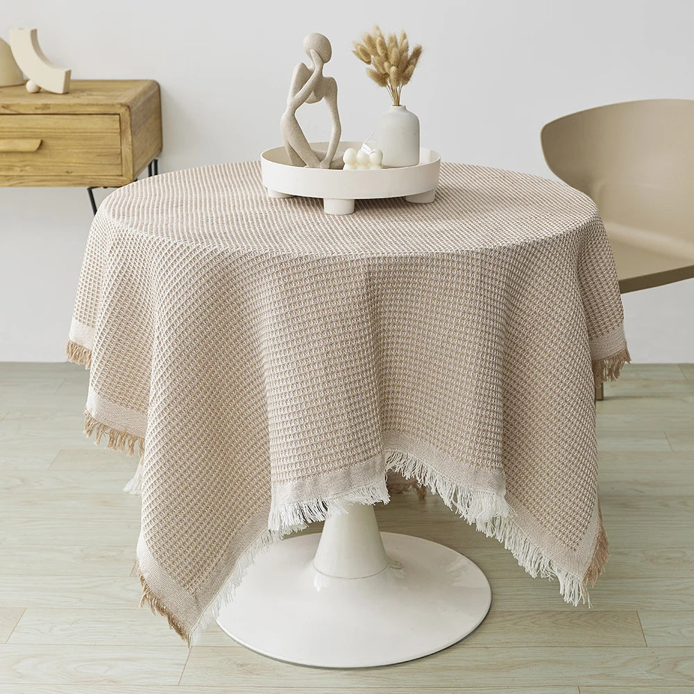 Fringella Square Tablecloth - Crocheted Edge, Three Sizes