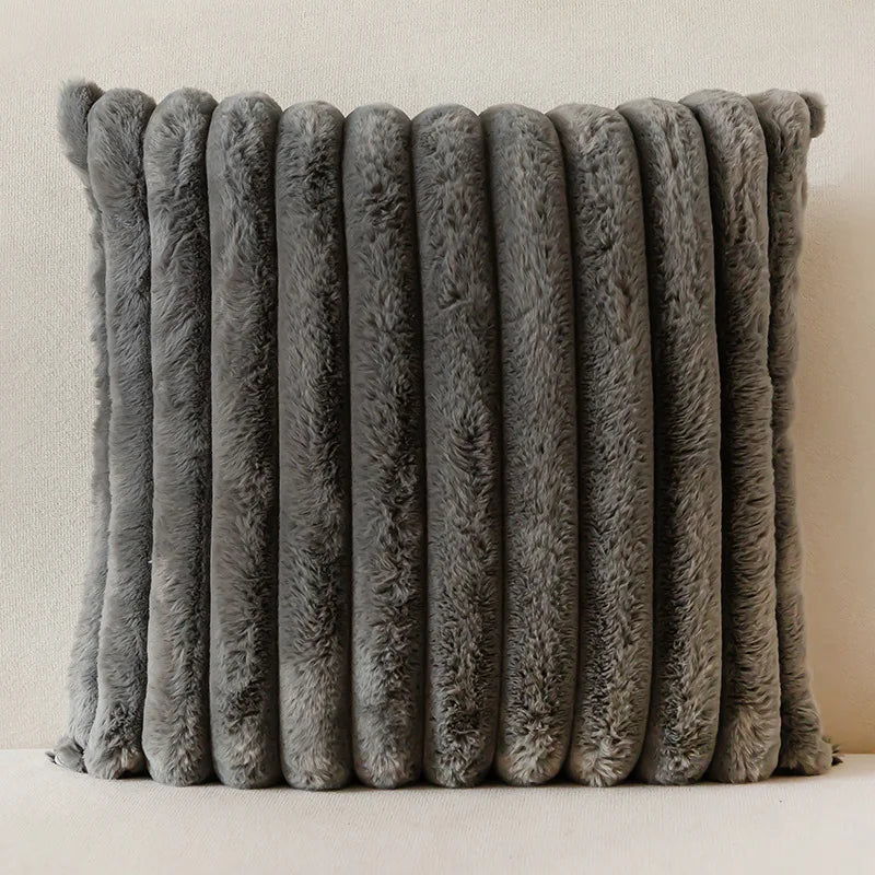 Cordura Plush Cushion Cover - Ribbed Faux Fur, 45cm