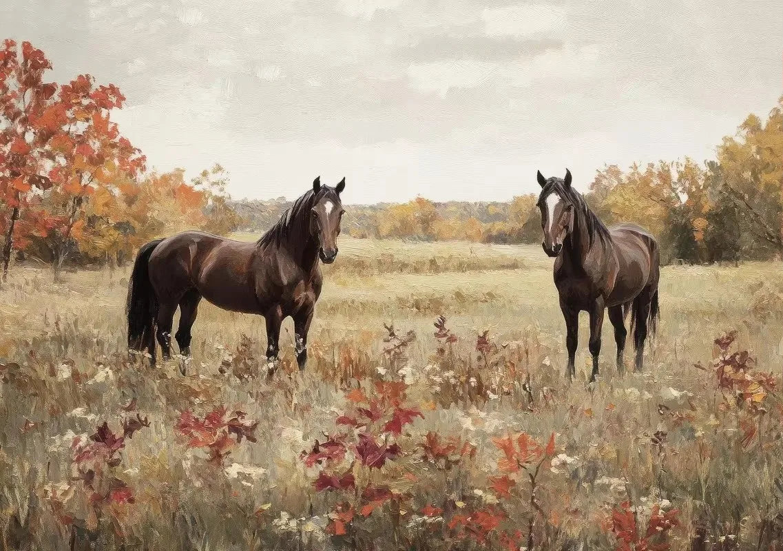 Foxglen Woodland Print - Pastoral Autumn Canvas