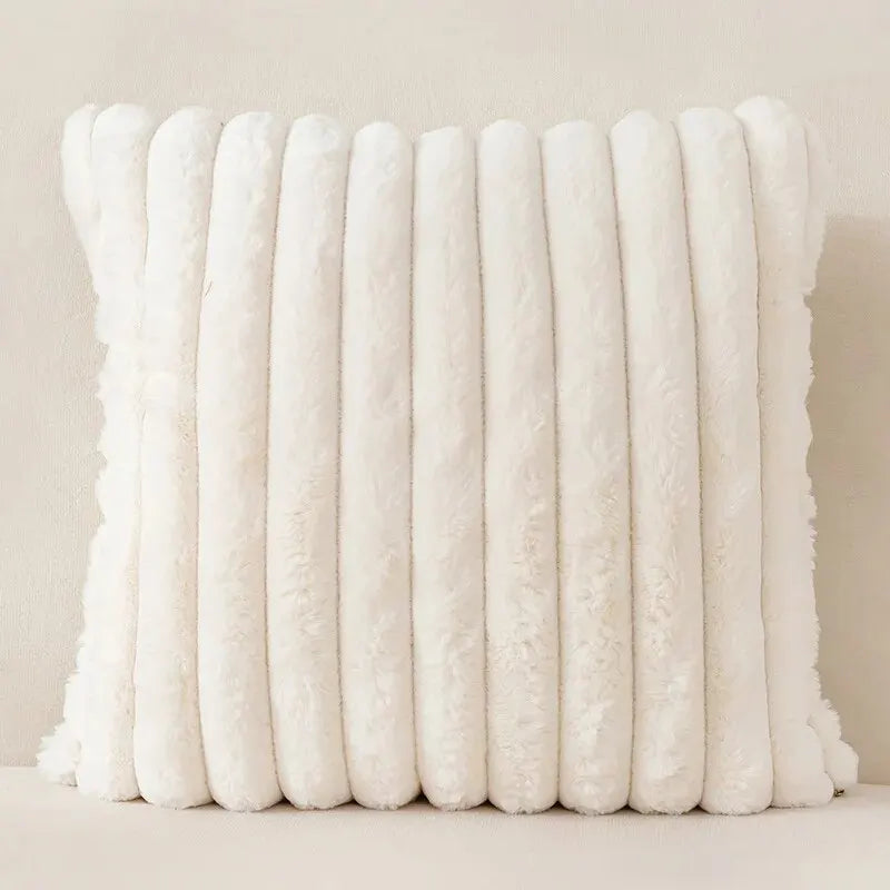 Cordura Plush Cushion Cover - Ribbed Faux Fur, 45cm